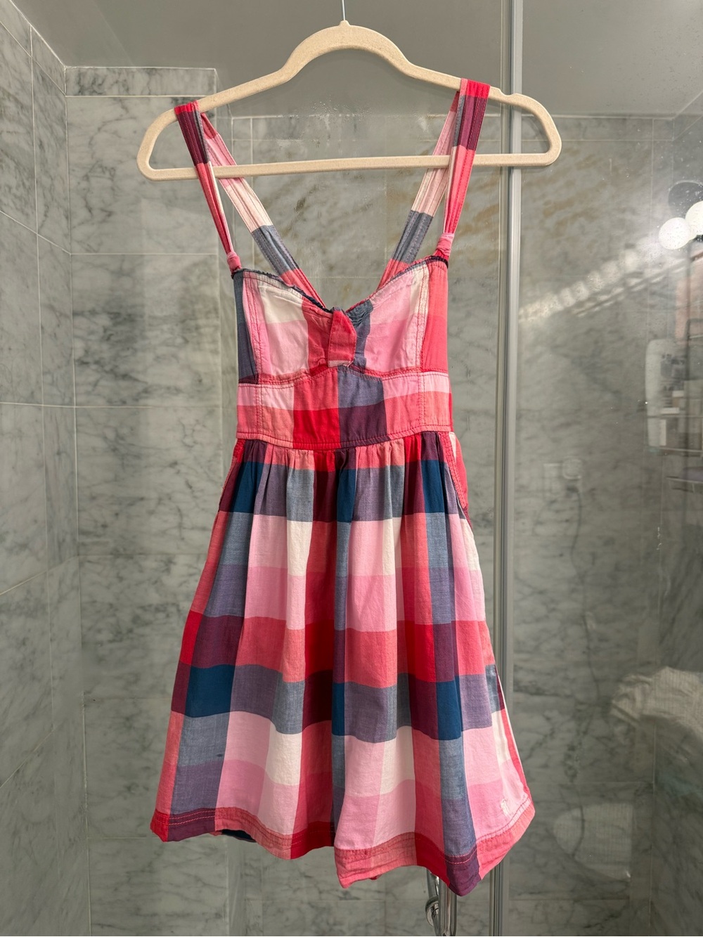 Rare Vintage Y2K Abercrombie & Fitch 2000s Plaid Sun Dress with Pockets